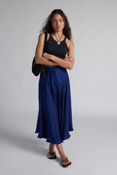 Vanessa Drop Waist Midi Skirt | Nuuly