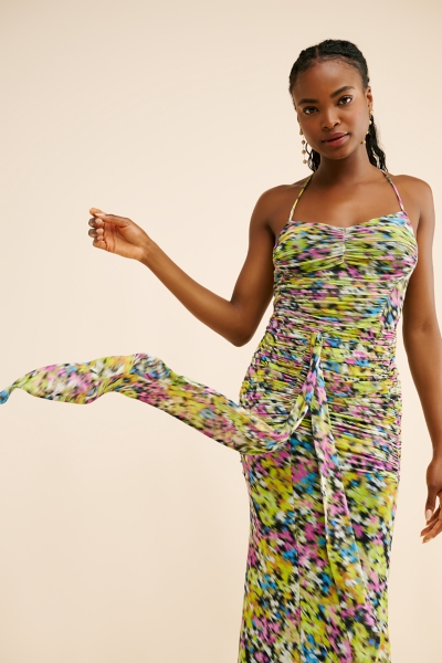 slim fit dress slacks AFRM | Azula Dress - Blue main image 0