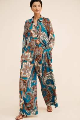 珍しい  Leopard Paisley Pajama Shirt | Nuuly トップス
