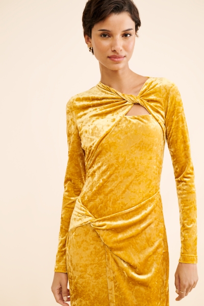 Maxi Dress Gold Velvet Dress Forever 21 Forever 21 Dresses Forever Mustard Yellow  Velvet Dress Poshmark