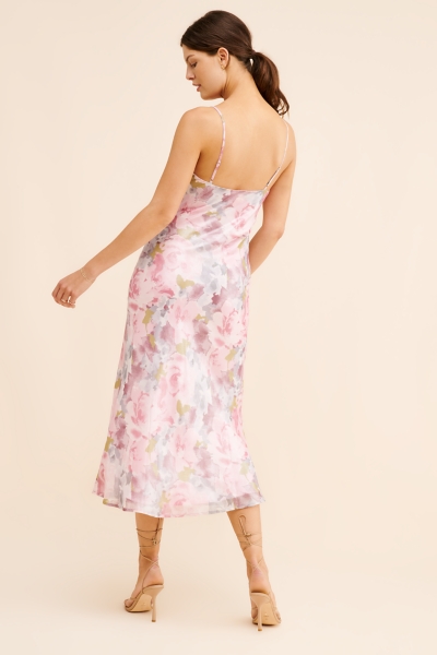knee length dresses for ladies Metallic Slip Dress in Rose Blush M / US 6-8