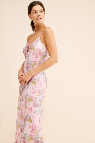 Metallic Floral Slip Dress | Nuuly