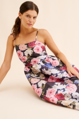 A-Line Floral Maxi Dress