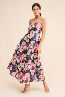 A-Line Floral Maxi Dress