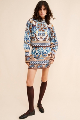 eaphi scarf motif knit skirt ニットスカート EAPHI scarf motif knit skirt