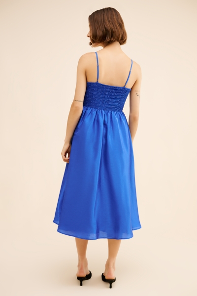 Midi Sleeveless Square-Neck Dress | Nuuly