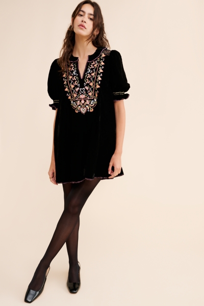 long sleeve mini sweater dress women Mock Neck Faux Pearl Decor Mini Sweater Dress, Pink / XL
