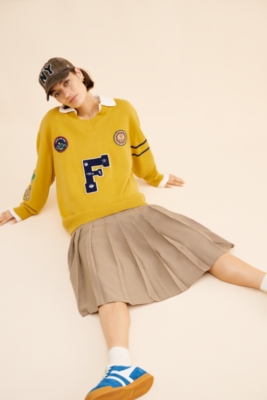 Arrow-Wood Varsity Knit Sweater