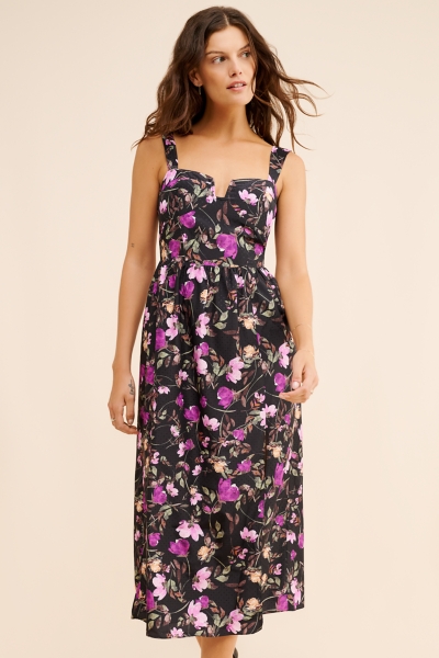 knee length dresses for ladies Veronica Beard - Sylviani Floral Midi Dress main image 0