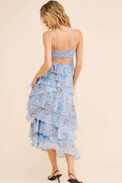 white christmas dresses Black Straps Ruffle Multi-Layer Chiffon Maxi Dress – FancyVestido