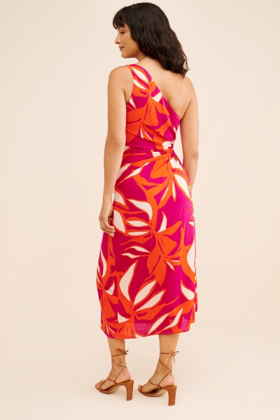 Floral One Shoulder Midi Dress | Nuuly