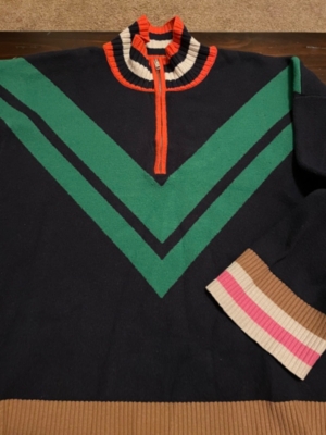 【DISCERNMENT】Non-mix Raglan Varsity Knit Zip-up Addison Bay Varsity 1/4 Zip Pullover - FINAL SALE