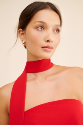 MELT THE LADY sheer hook choker tops BK
