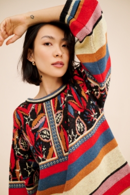 Mix Print Wool Blend Sweater | Nuuly