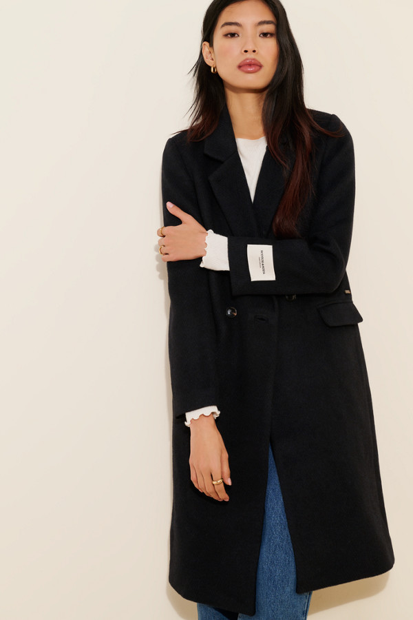 Wool Blend Herringbone Longline Overcoat | Nuuly Wool Blend Herringbone Longline Overcoat | Nuuly