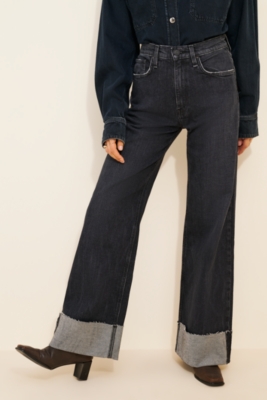 パンツ・ボトムスその他 HUECLOSET Banding wide work pants 25KERO36 Jodie Wide-Leg Cuff Jeans | Nuuly