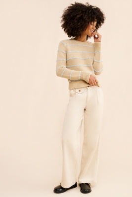 Mare Textured Stripe Pullover Sweater | Nuuly