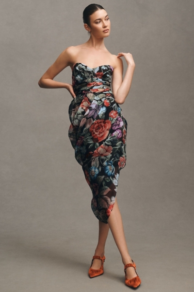 knee length dresses for ladies Petal and Pup Women's Saskia Strapless Midi Dress main image 0