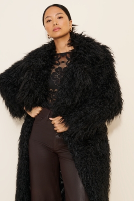 Connor Faux Fur Longline Coat