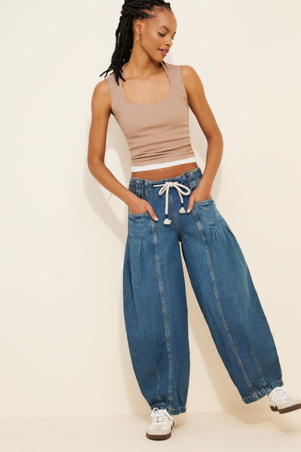 Margo Barrel Pull-On Jeans | Bergamot Margo Barrel Pull-On Jeans | Bergamot