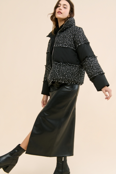 Snowdrop Tweed Puffer Jacket | Nuuly