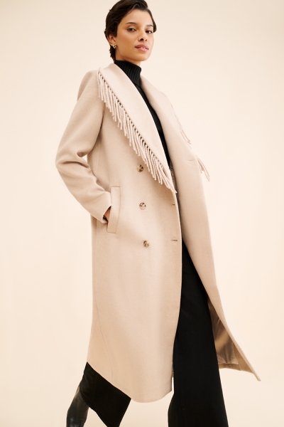 Greyson Wool Blend Fringe Coat | Nuuly