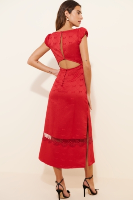 Layered Lace Midi Skirt