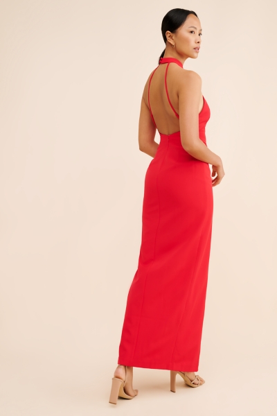 Stretch Crepe Halter Gown | Nuuly