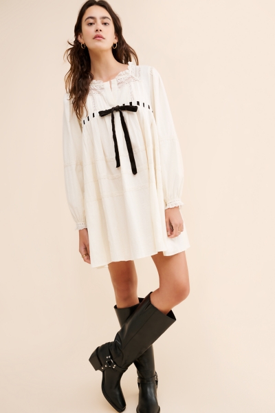 Tea Time Babydoll Mini Dress | Nuuly