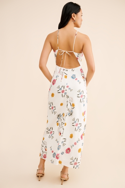 chinese dress ladies Texas Sun Linen Mini Dress