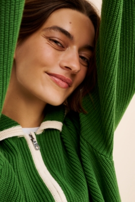 ★23-24FW新作★GROVE★GRVR SPORTS_KNIT ZIPUP ☆23-24FW新作☆GROVE☆GRVR SPORTS_KNIT ZIPUP (GROVE/アウター