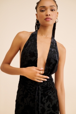 Bubbie Velvet Maxi Dress