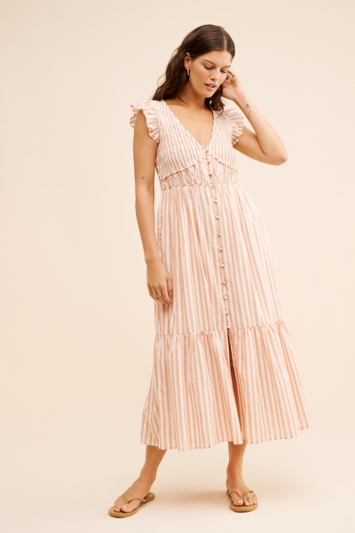 Peregrine Yarn Dye Midi Dress | Nuuly
