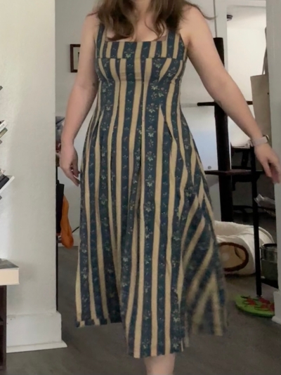 we wore what corset pleated linen midi dress WeWoreWhat Corset Pleated Midi Dress