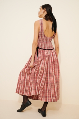 Nightingale Plaid Midi Dress