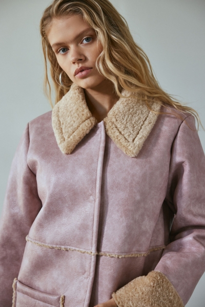 Delilah Faux Fur Trim Longline Coat | Nuuly