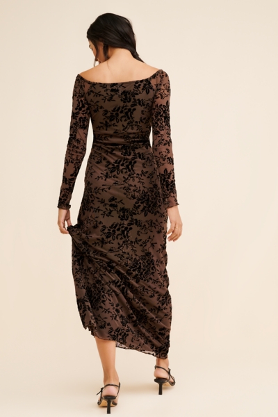 Floral Burnout Velvet Dress | Nuuly