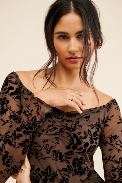Floral Burnout Velvet Dress | Nuuly