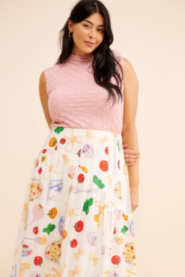 Asymmetrical Drop Waist Midi Skirt | Nuuly