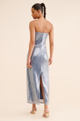 Sequin Strapless Maxi Dress