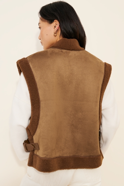 Marianna Vegan Suede Vest | Nuuly