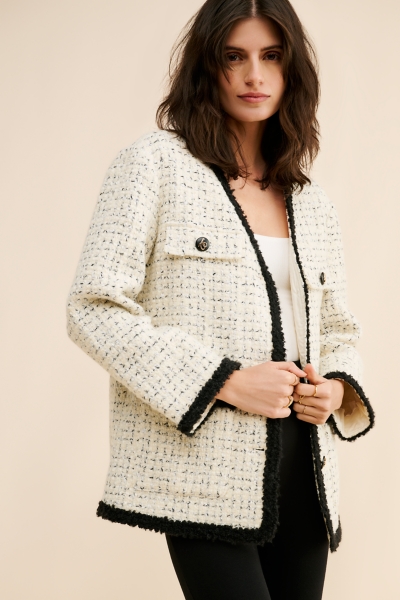 ジャケット・アウター andwang Twinkle Button Tweed Coat Editha Wool Blend Tweed Coat | Nuuly