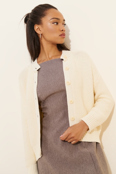 【完売品】nuyuh tulle knit cardigan (ivory) Libby Oversized Fairisle Knit Cardigan | Nuuly