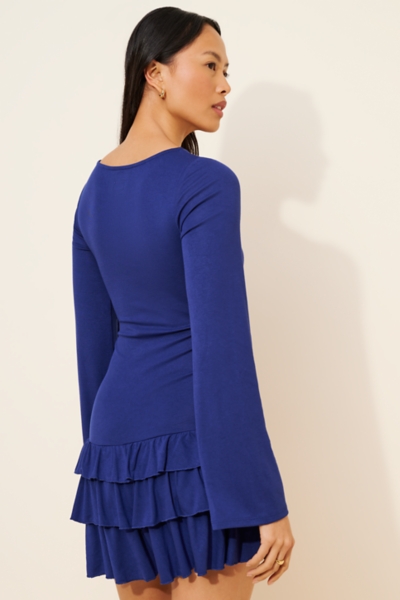 Good Feels Ruffle Long-Sleeve Mini Dress | Nuuly