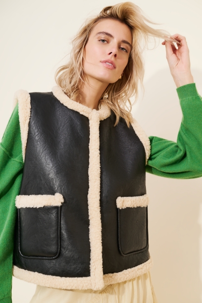 Bellis Vegan Leather Vest | Nuuly