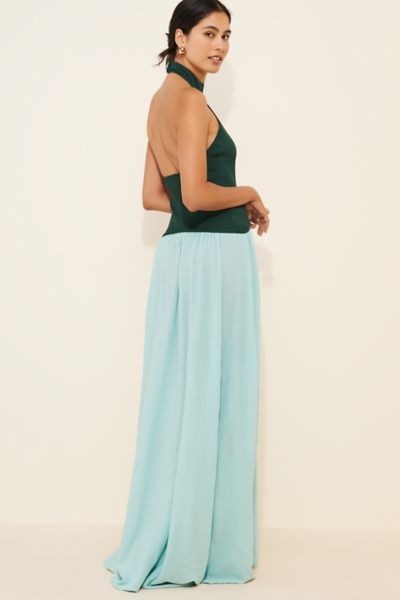 sachin and babi light blue dress Odyssa Halter Maxi Dress Yellow main image 1