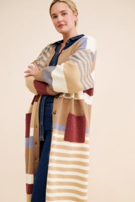 Maxi Multi Stripe Cardigan | Nuuly