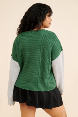 Mixed V-Neck Sweater | Nuuly