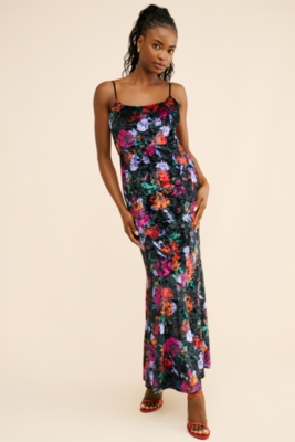 Velvet Floral Maxi Dress | Nuuly