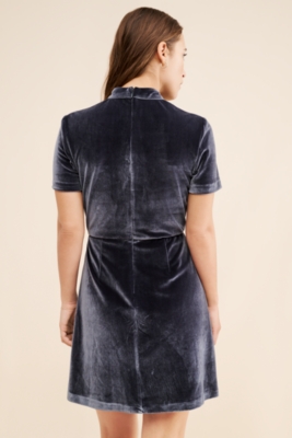 Mock Neck Velvet Mini Dress | Nuuly